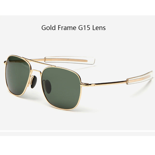American Army Pilot Men's Sunglasses Gold G15
